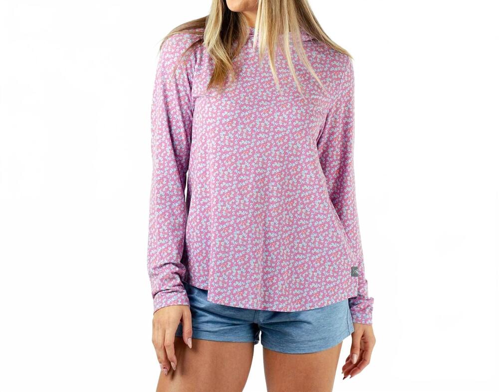 NEW AFTCO ocean bound performance hoodie in pink